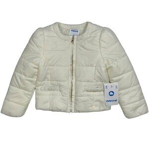Mayoral Cream Quilted Windbreaker Jacket 4 Ruffle